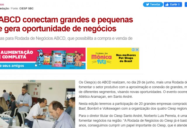 Imprensa da região destaca Rodada de Negócios dos CIESPs ABCD