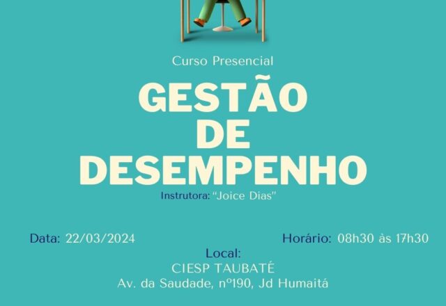 CURSO PRESENCIAL – GESTÃO DE DESEMPENHO