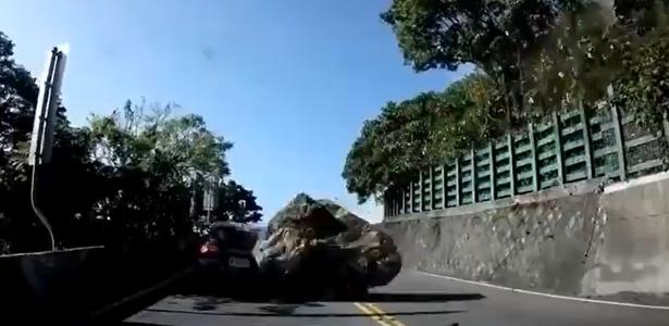 Vídeo mostra carros atingidos por pedras em terremoto em Taiwan; 1 morreu…